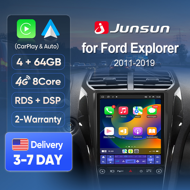 Korean Lifestyle Video - Junsun ワイヤレスCarPlayスクリーン フォード エクスプローラー 2011-2019 カーオーディオ