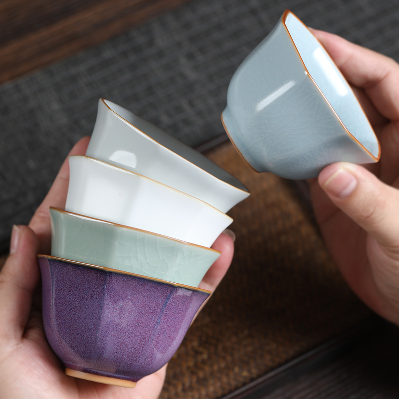 5 つの有名な窯 5 カップティーセットコンプリートセットア - Celadon Ceramic Cup のレビューと価格