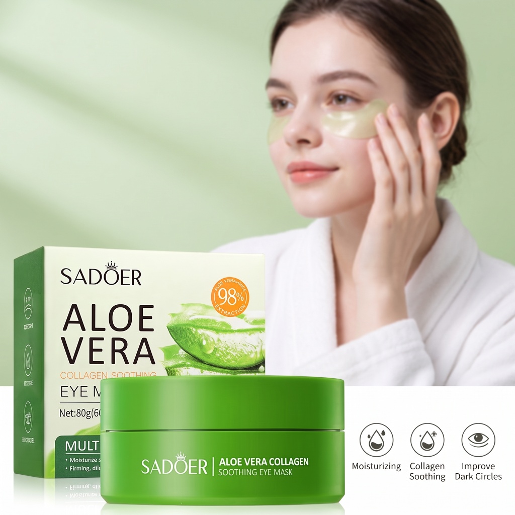 60 個アロエベラコラーゲンアイマスク抗くま目袋保湿抗しわア - Sheet Mask Collagen のレビューと価格